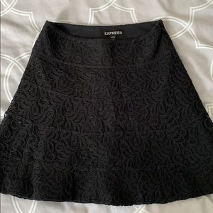 Super cute black lace mini skirt Express 00